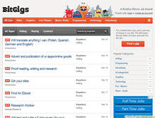 Tablet Screenshot of bitgigs.com